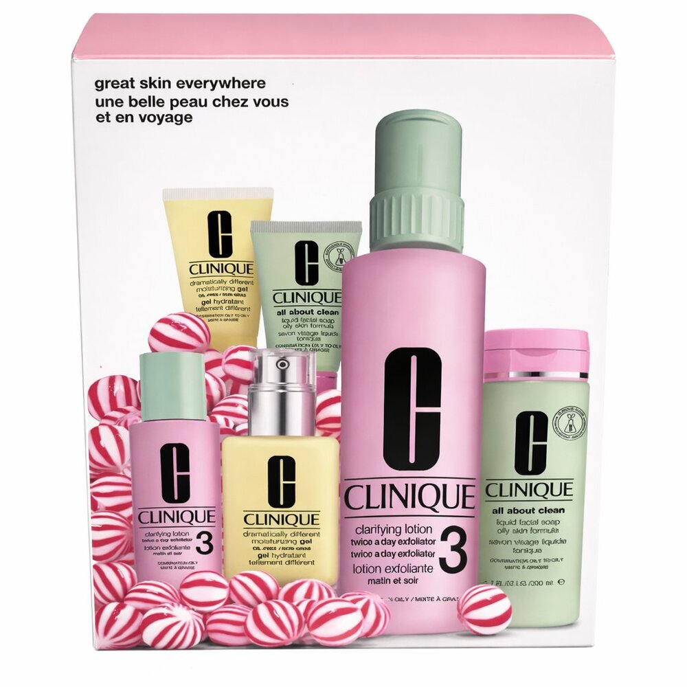Clinique Great Skin Everywhere Set | 3-Step System for Oily Skin | NIB